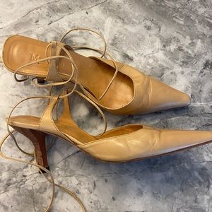 MaxMara Italian ballet tie heels!